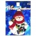 Tangled Lights Holiday Snowman Pins * Hand Painted Sparkly *Snowman w Red Hat 106397-2